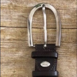 (SOLD) Longchamp Brown Leather Belt